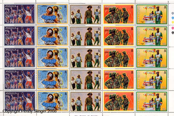Carnival stamps sheet